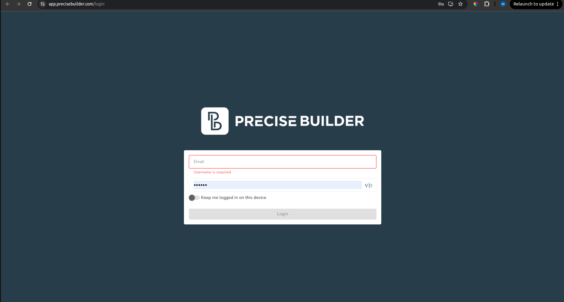 Precise Builder project screenshot